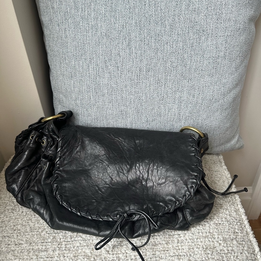 Kooba Black Shoulder Bag with Slouchy Hobo Design